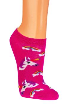 Preview: 6 Paar TippTexx 24 Kinder Sneakersocken Einhorn